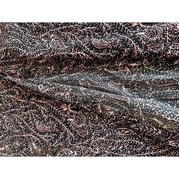 NWT Catherine’s 3X Satin Paisley Button Down Blouse Top - Picture 2 of 5